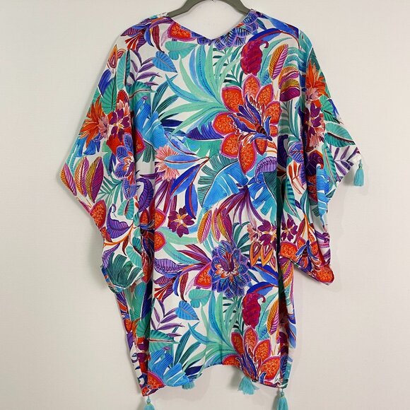 *La Blanca Tropics Of Tropez Kimono Swim Cover Up One Size - Picture 2 of 12